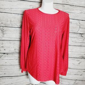 Fantaslook Red Long Sleeve Top Size XL NWT